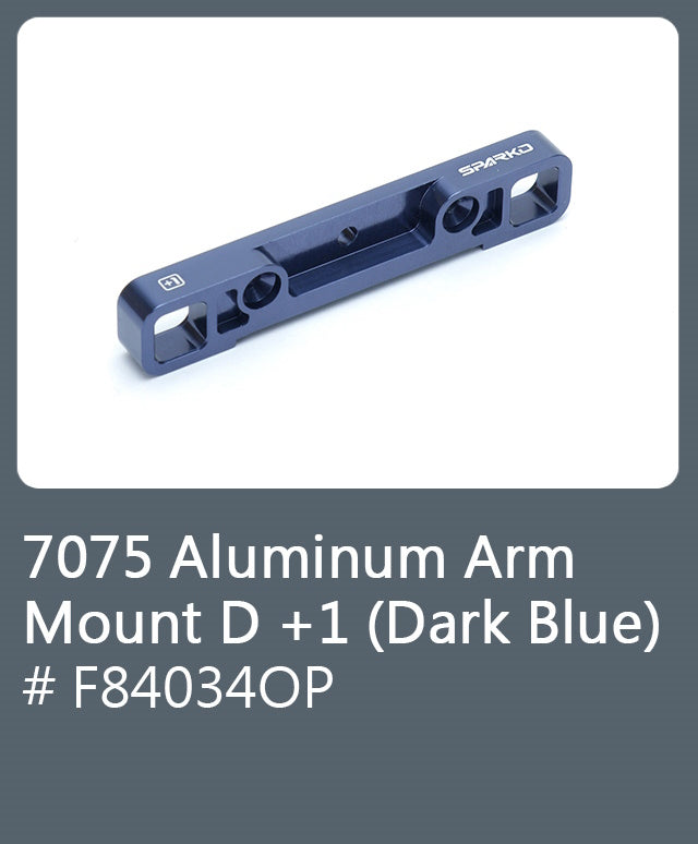 Powerhobby Sparko F8 F84034OP 7075 Aluminum Arm Mount D +1 (Dark Blue) - PowerHobby