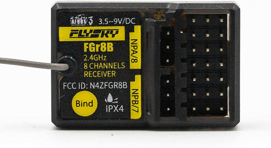 Flysky FGR8B Receiver 2.4GHz 8CH PWM/ PPM / i-Bus Output Compatible PL18 / NB4 - PowerHobby