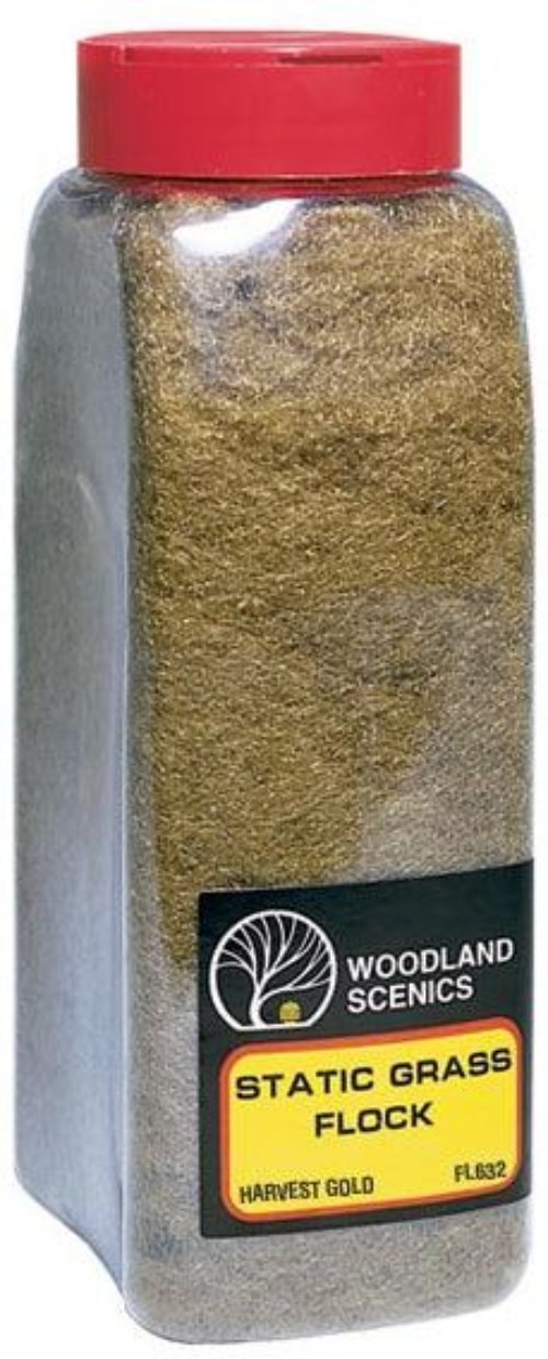Woodland Scenics FL632 Static Grass Flock Harvest Gold 32 oz Train Scenery - PowerHobby