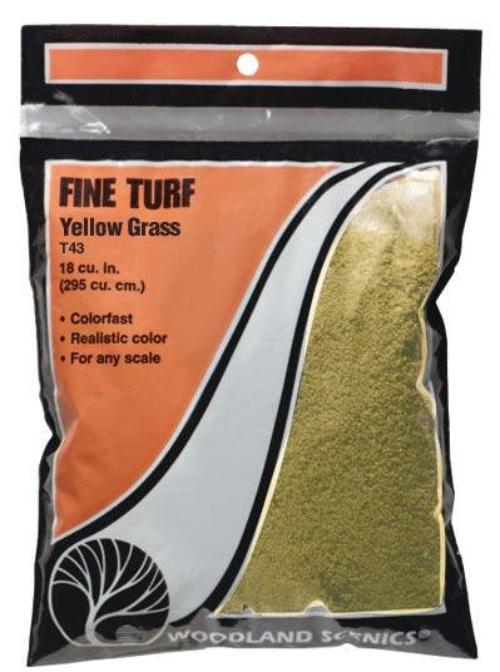 Woodland Scenics T43 Turf Fine Yellow Grass Bag Train Scenery - PowerHobby