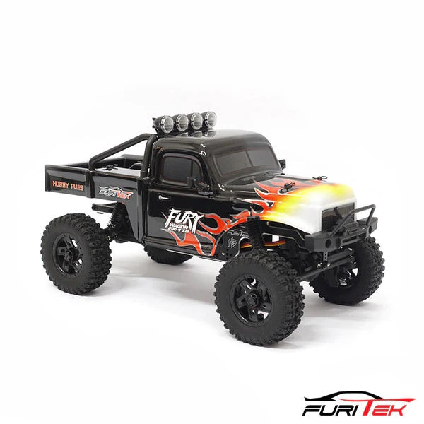 Furitek FX118 Fury Wagon 1/18 RTR Brushless Rock Crawler Black - PowerHobby