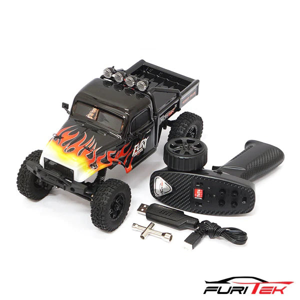 Furitek FX118 Fury Wagon 1/18 RTR Brushless Rock Crawler Black - PowerHobby