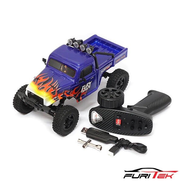 Furitek FX118 Fury Wagon 1/18 RTR Brushless Rock Crawler Blue - PowerHobby