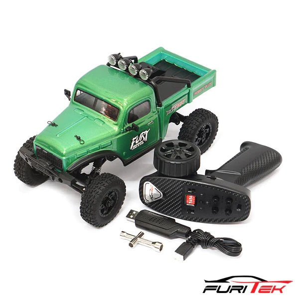 Furitek FX118 Fury Wagon 1/18 RTR Brushless Rock Crawler Green - PowerHobby