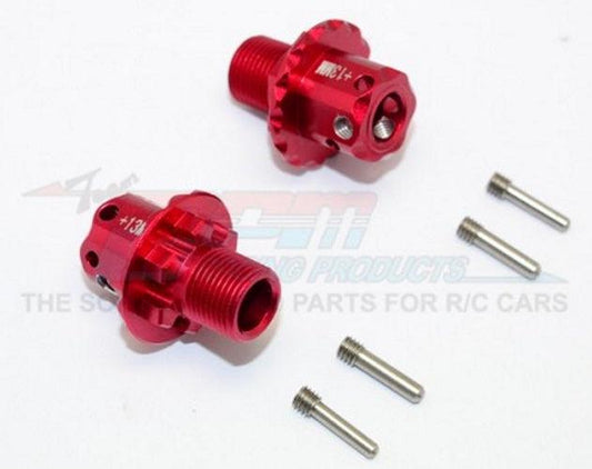 Gpm Aluminum 13mm Hex Adapters Arrma Kraton 6S BLX Monster Truck Red - PowerHobby