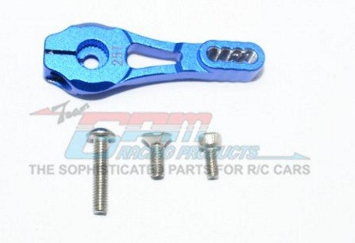 GPM Aluminum Servo Horn 25T (4 Positioning Holes) Blue Traxxas TRX-4 - PowerHobby