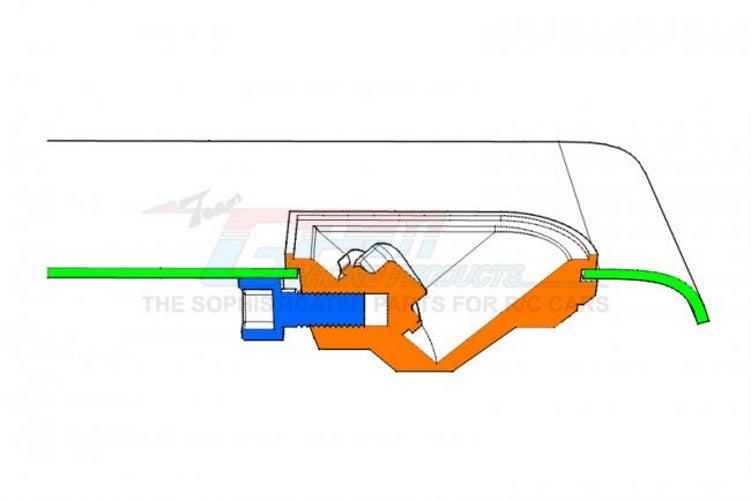 Gpm TRX4ZSP7-BK Fuel Tank Opening (1 Pieces) Black Traxxas TRX-4 - PowerHobby