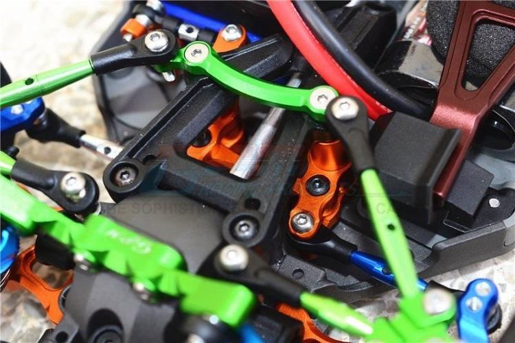 Gpm GT048 Blue Aluminum Steering Assembly (14Pieces Set) Traxxas Gt4 Tec 2.0 - PowerHobby