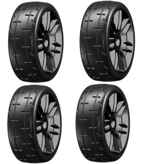 GRP GTX01-S2 GT T01 REVO S2 XSoft Mounted Belted Tires / Wheels (4) 1/8 Buggy - PowerHobby