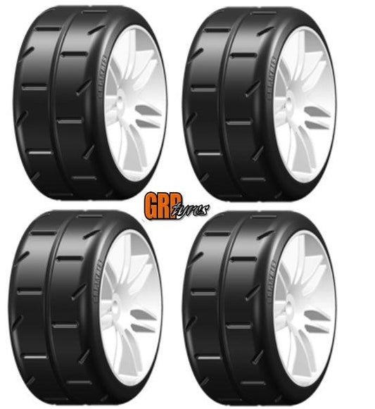 GRP GWH02-S1 TC W02 REVO New S1 SuperSoft Mounted Belted Tires (4) 1/5 - PowerHobby