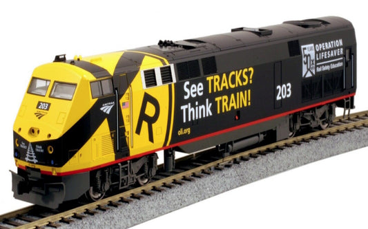 KATO 37-6119 HO Scale GE P42 Amtrak #203 Operation Lifesaver 50 YEARS Locomotive - PowerHobby