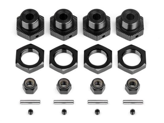 HPI 114341 Aluminum Wheel Hub Set 17mm (4) Black Savage X / Flux / XL / X SS - PowerHobby