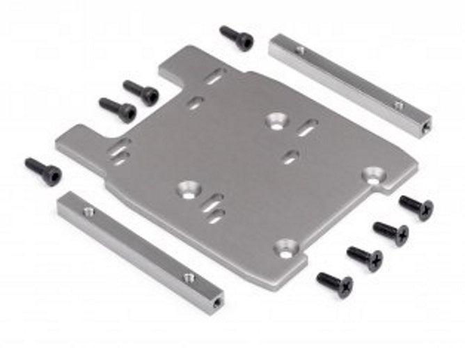 HPI Racing 115354 Motor Plate Gray 4mm Savage XL Flux - PowerHobby