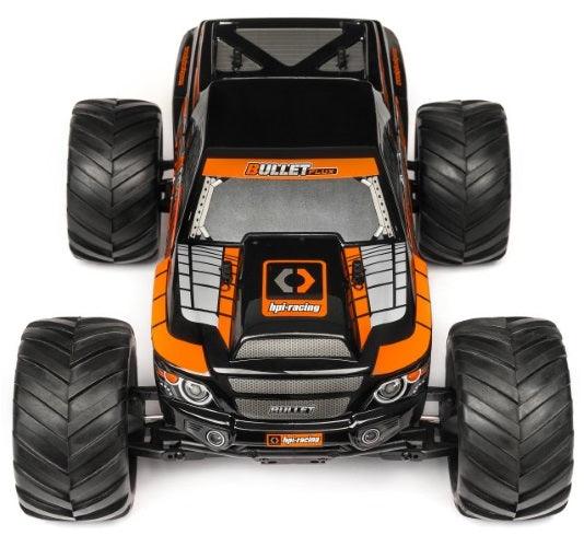 Hpi Racing 115515 Bullet MT Clear Body w/ Nitro/Flux Black Decals - PowerHobby