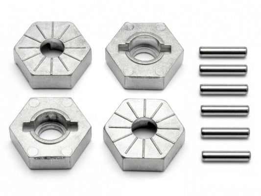 HPI 86804 Hex Wheel Hub 17mm (Silver/4pcs) Savage Flux/XL/4.6 - PowerHobby