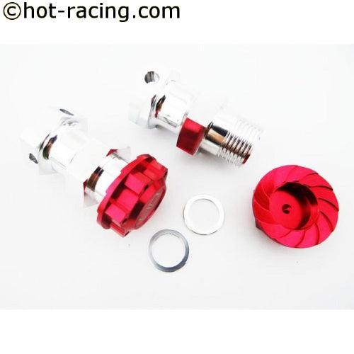 Hot Racing DBL10W02 Aluminum Wheel Hex Extensions (2) Losi 5ive-T / WRC / DBXL - PowerHobby