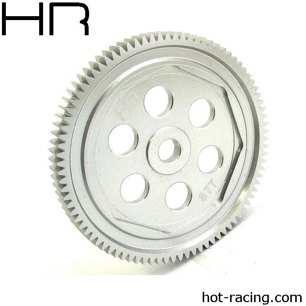 Hot Racing HRASCT887H Hard Anodized Aluminum 87T 48P Spur Gear SC10 B4 T4 - PowerHobby