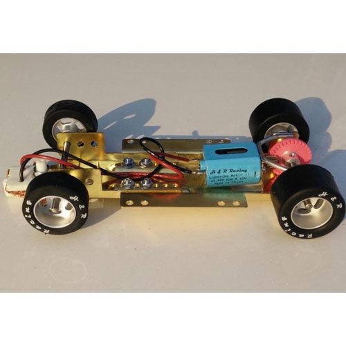 H&R Racing HRCH05 Adjustable 1/24 Chassis Silicone tires Slot Car - PowerHobby