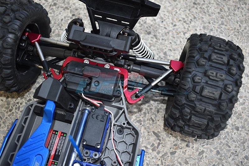 GPM ALUMINUM FRONT TIE RODS WITH STABILIZER FOR C HUB TRAXXAS HOSS 4X4 VXL BLACK - PowerHobby