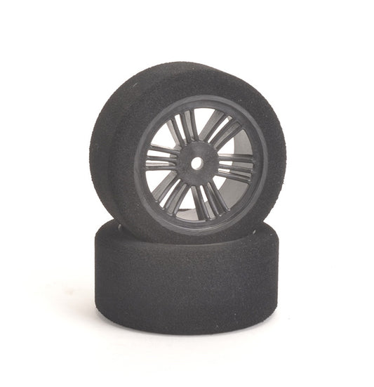 Contact 30mm 1/10 Nitro Sedan Foam Rear Tires (2) 37 Shore w/12mm Hex Black - PowerHobby