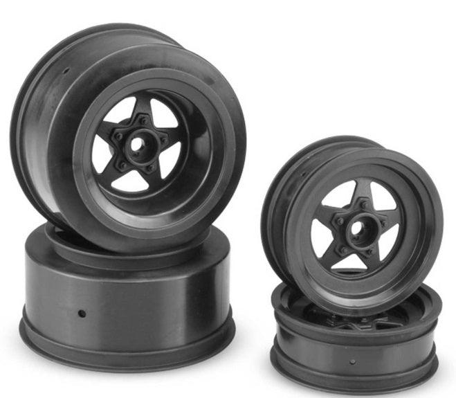 JConcepts 12mm Hex Startec Street Eliminator On-Road Drag Racing Wheels Black - PowerHobby
