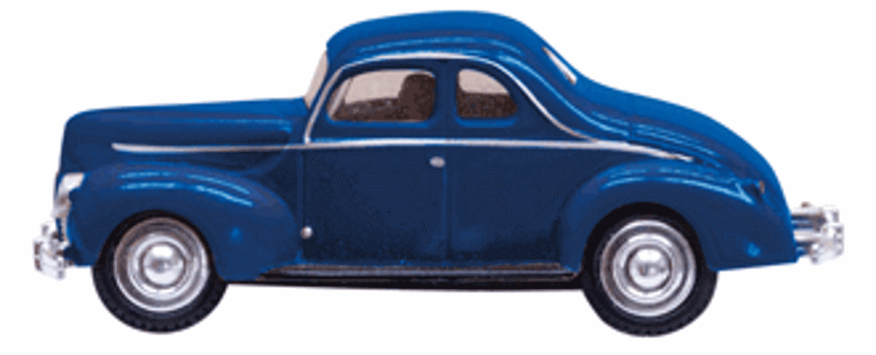 Woodland Scenics JP5598 HO Scale Blue Coupe Vechicle - PowerHobby