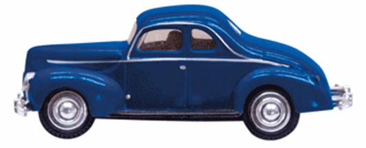 Woodland Scenics JP5598 HO Scale Blue Coupe Vechicle - PowerHobby