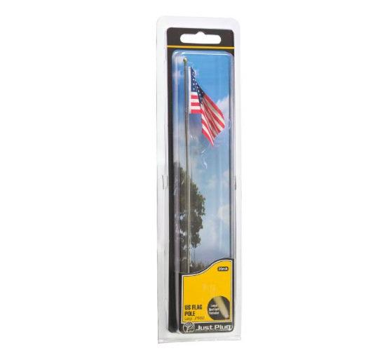 Woodland Scenics JP5952 Just Plug Large US Flag and Pole - PowerHobby