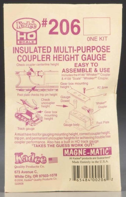 Kadee 206 HO Scale Insulated Multi-Purpose Coupler Height Gauge - PowerHobby