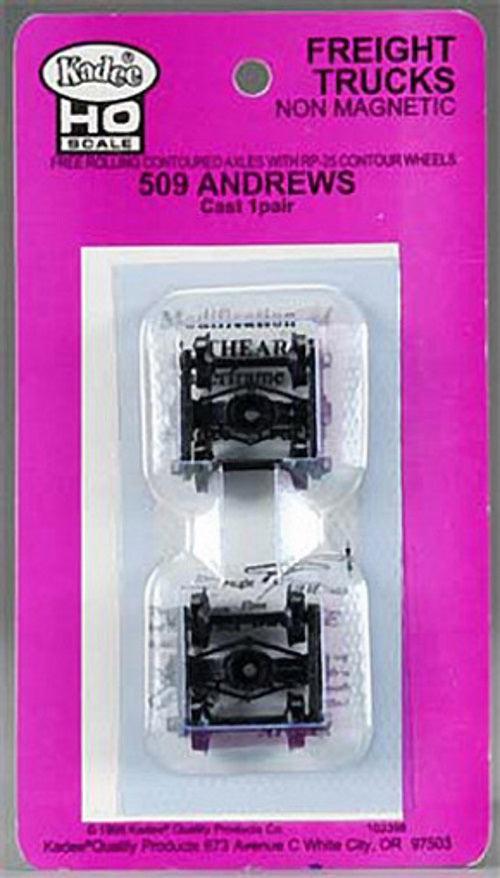 Kadee 509	Andrews (1898) Truck/33" Ribbed Back Code 110 Standard Wheels (1 Pair) - PowerHobby