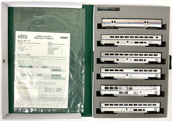 Kato N Scale 10-1789 Amtrak Superliner I Phase VI 6 Car Set w