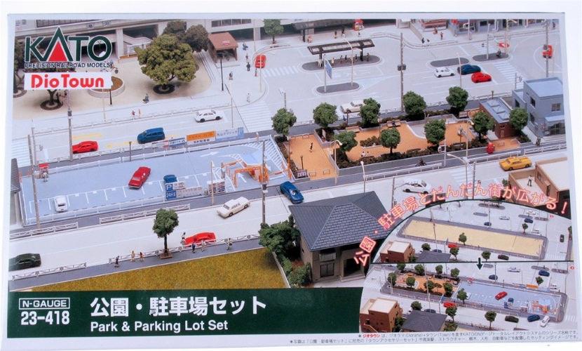 Kato 23418 N Scale Diotown Park and Parking Lot Set - PowerHobby