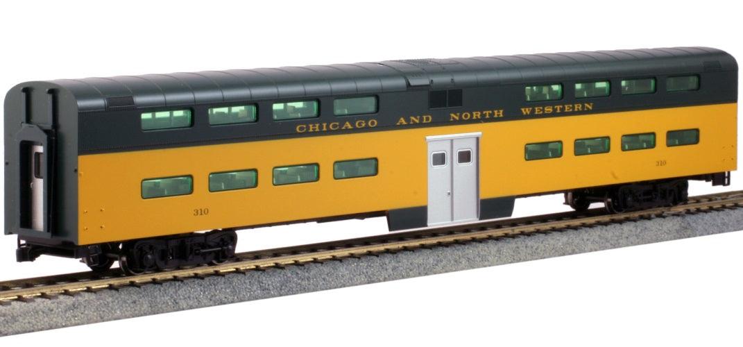 Kato 35-6037 HO Scale C&NW /Chicago & North Western Bi-Level 4 Window Coach - PowerHobby