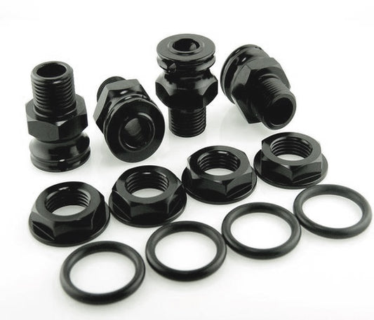 King Headz KP-446+10-BLK Xray XB8-T 17mm Wheel Hubs (+10mm) - PowerHobby