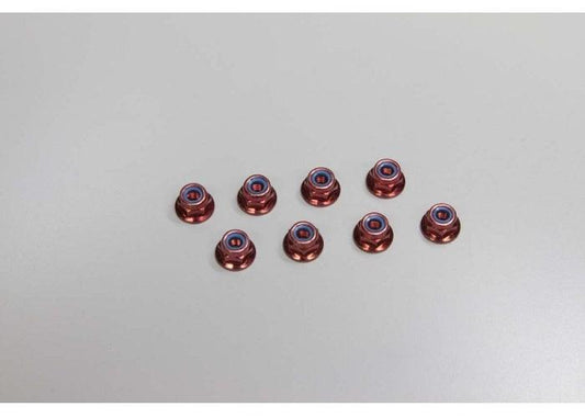 Kyosho 1-N4056FN-R (M4x5.6) Flanged Nylon Nut Set (8) - PowerHobby