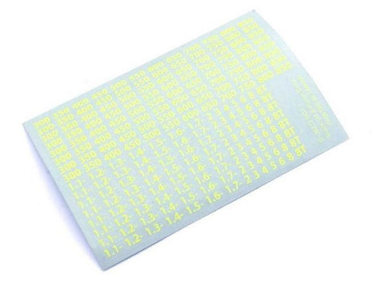 Kyosho 36372Y Shock Oil Decal (Yellow) - PowerHobby