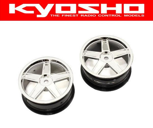 Kyosho VZH010CM Wheel(5-Spoke/Plating/24mm/2pcs) - PowerHobby