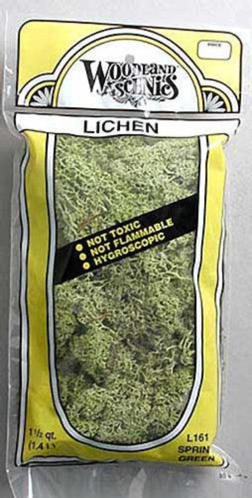 Woodland Scenics L161 N/HO Lichen Spring Green 1.5 Quarts Train Scenery - PowerHobby