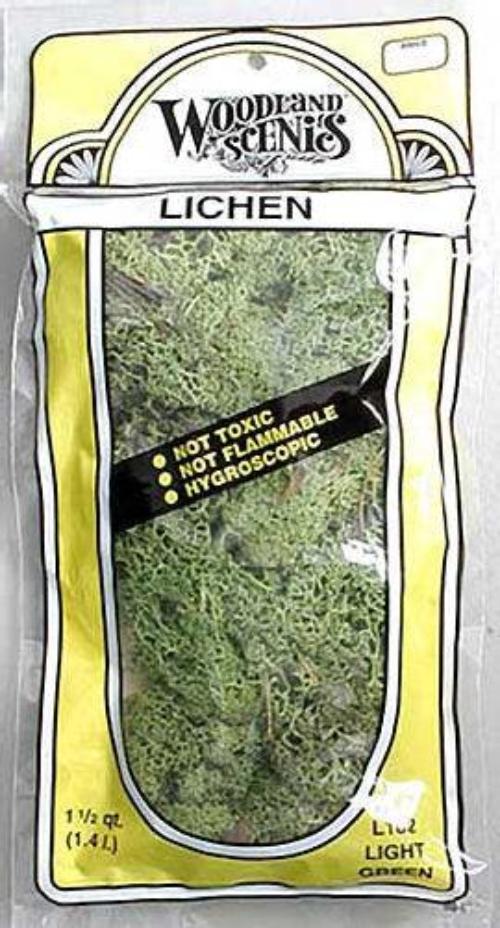 Woodland Scenics L162 N/HO Lichen Light Green 1.5 Quarts Train Scenery - PowerHobby