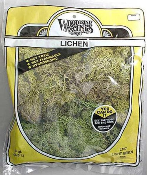 Woodland Scenics L167 N/HO Lichen Light Green Mix 3 Quarts Train Scenery - PowerHobby