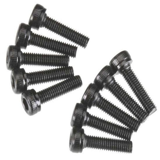 Axial AX086 AX10 EXO Score Cap Head Screws M3x12mm Black (10) - PowerHobby