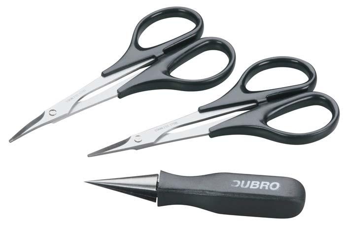 Dubro 2331 Body Reamer & Scissors Set (3) R/C Body Tools Kyosho Vaterra - PowerHobby