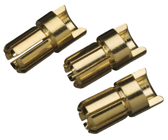 Great Planes Gold Plated Bullet Connector Male 6mm (3) GPMM3116 - PowerHobby
