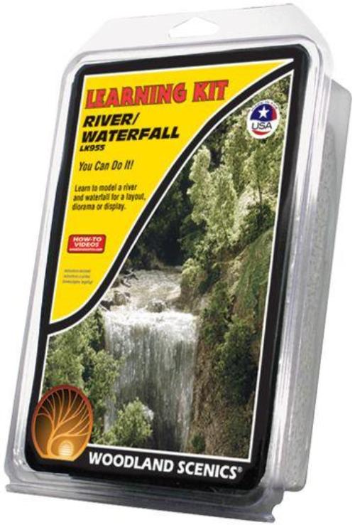 Woodland Scenics LK955 N/HO River/Waterfall Learning Kit Train Scenery - PowerHobby