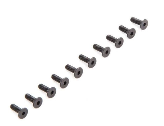 Losi Flat Head Screws M2.5 x 8mm (10) 1/6 Super Baja Rey 22X-4 8ight XT / XTE - PowerHobby