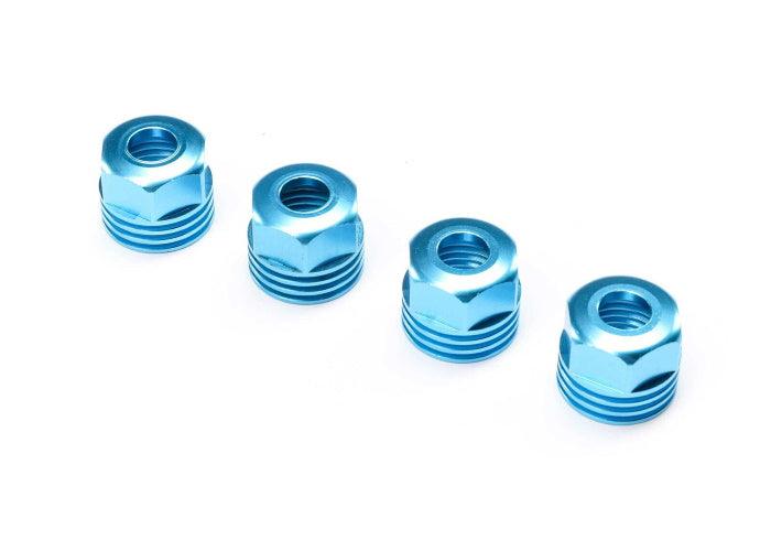 Losi LOS253032 Lower Shock Caps, Aluminum, King Blue (4) SBR 2.0 - PowerHobby