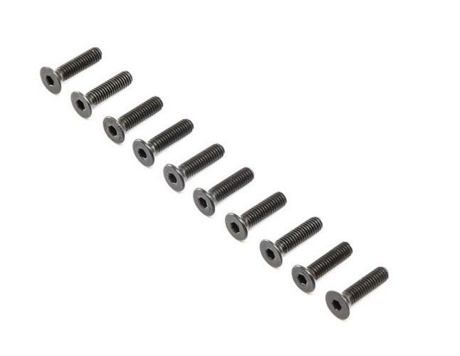 Losi Flat Head Screw Steel Black Oxide M4 x 16mm (10) Super Baja Rey 8XT / XTE - PowerHobby