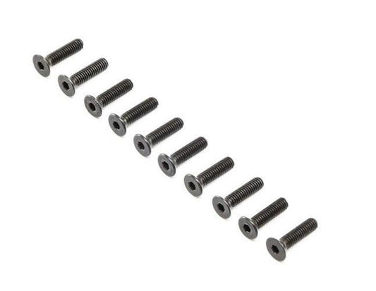 Losi Flat Head Screw Steel Black Oxide M4 x 16mm (10) Super Baja Rey 8XT / XTE - PowerHobby