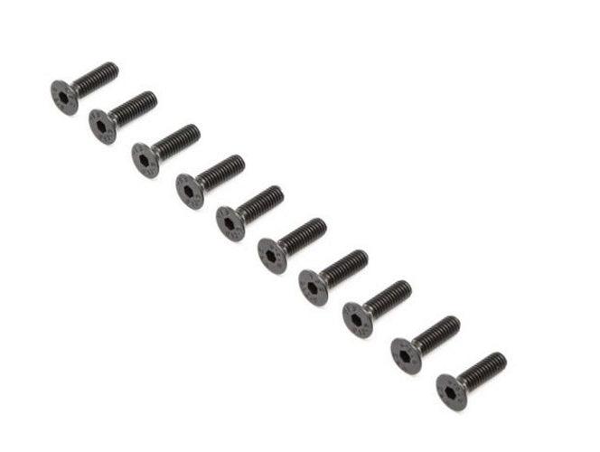 Losi LOS255019 Flat Head Screw Steel Black Oxide M4 x 14mm (10) Super Baja Rey - PowerHobby