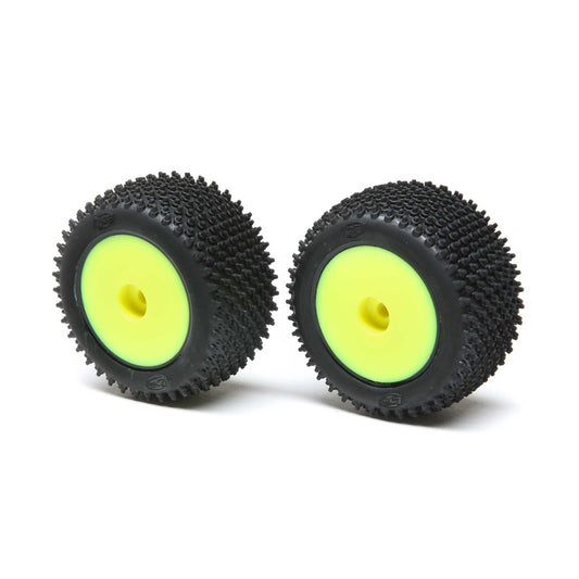 Losi LOS41009 Step Pin Mounted Rear Tires Yellow 2 Mini-T 2.0 - PowerHobby